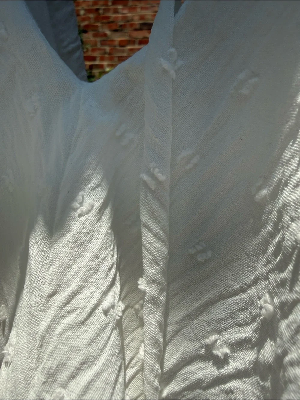 Elegant White Ruffle-Trim Midi Dress with V-Neck - Fully Lined - 3X - like new - Picture 3 of 4